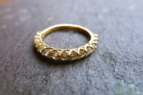 Diamond ring showcasing Celtic knotwork
