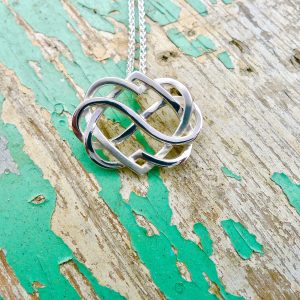 Handcrafted silver Celtic pendant. Irish jewellery design