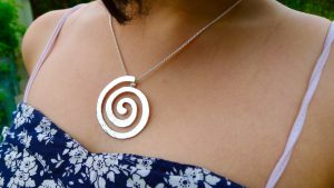 Silver Spiral Pendant -638